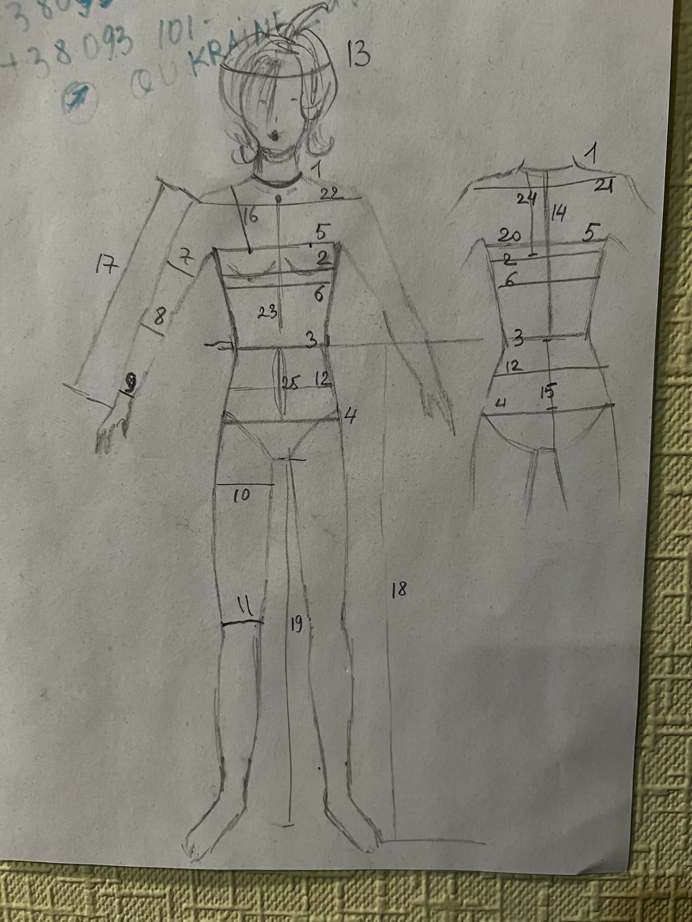 Ol-Za Measurement Diagram