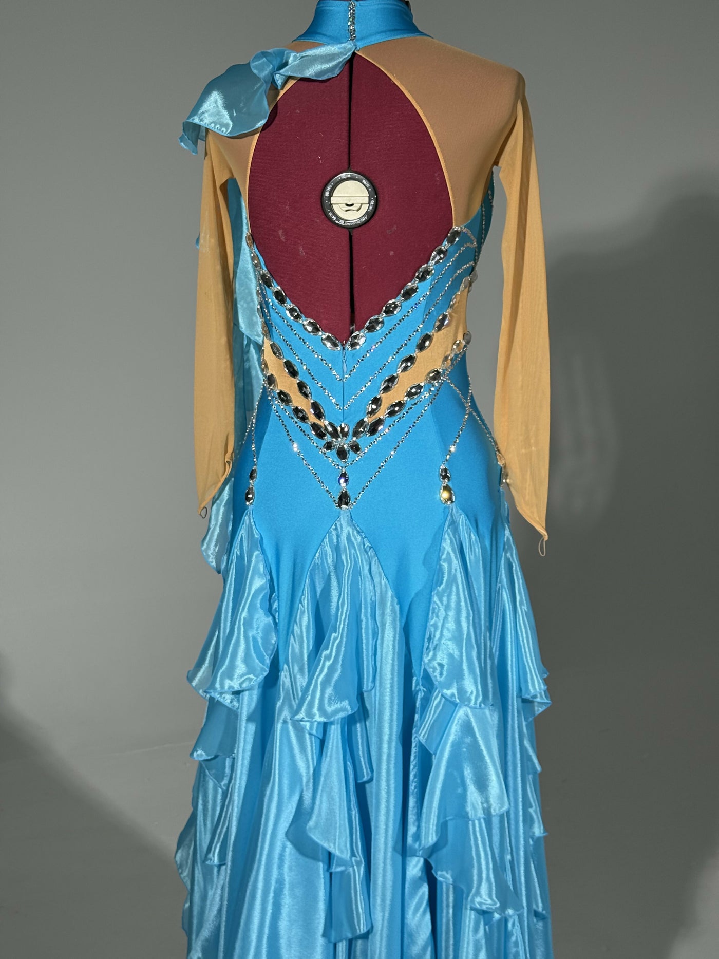 New Blue Smooth Ballroom Dress