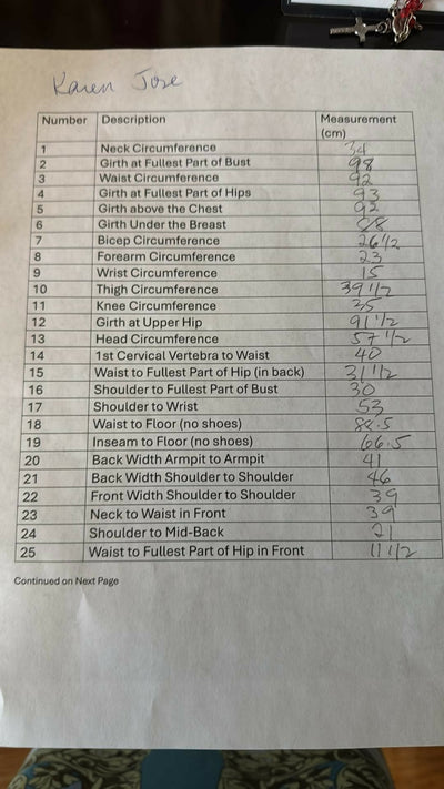 Karen Measurements 1