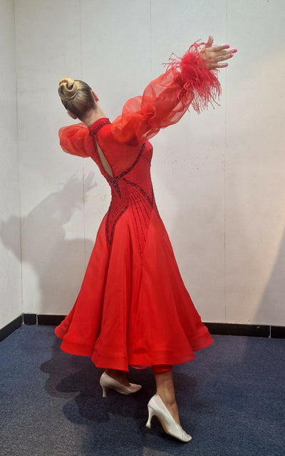 Red ballroom dress