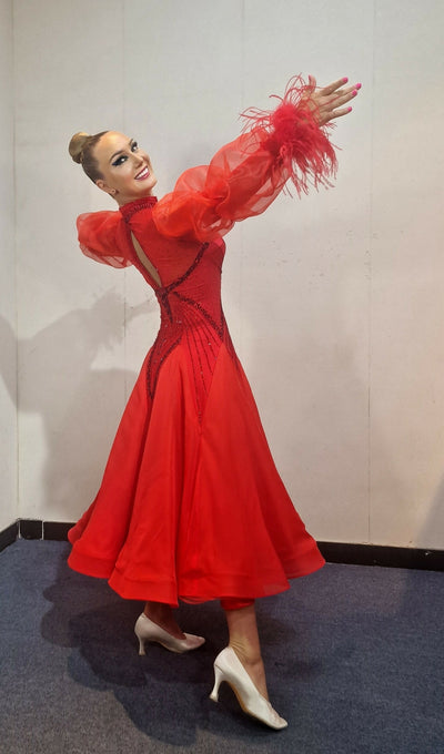 Red ballroom dress