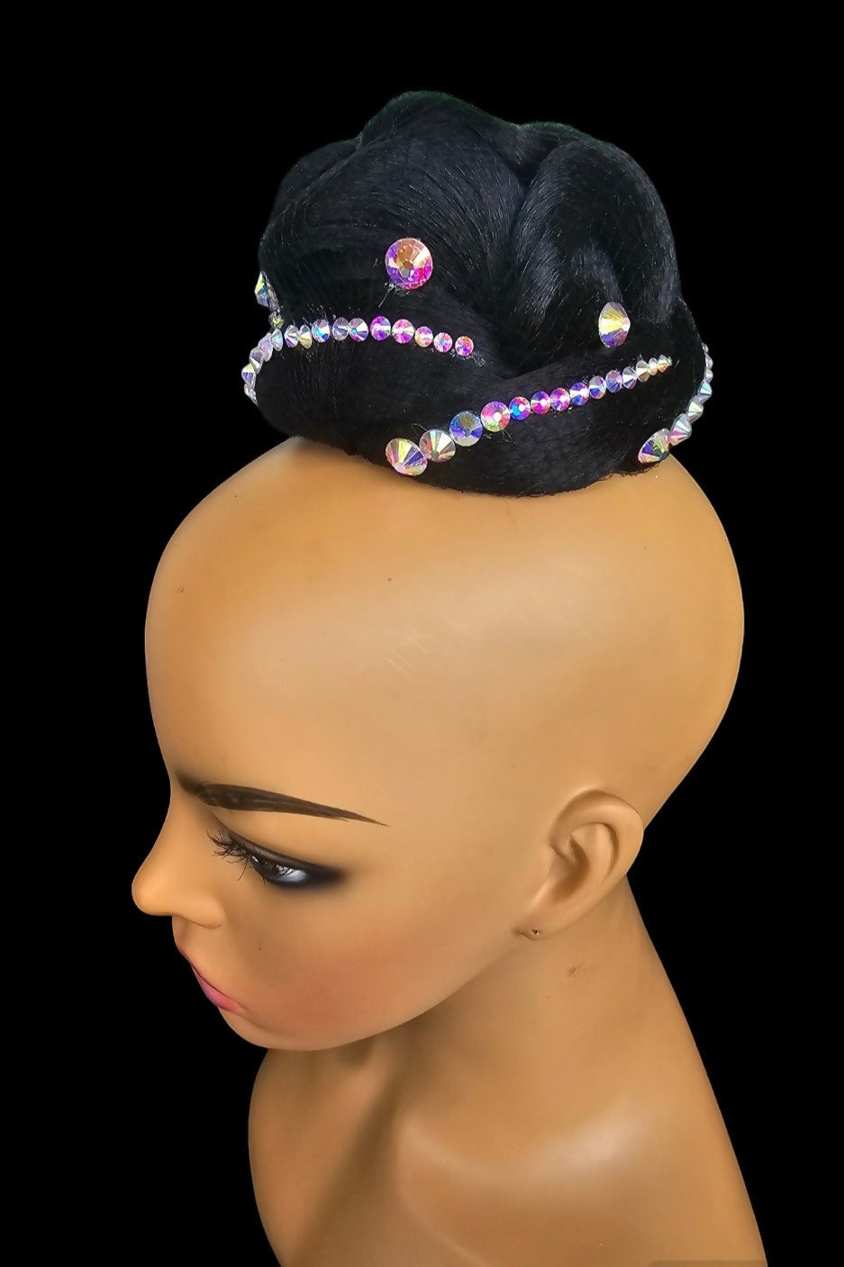 Dance Bun with Rhinestones - Black