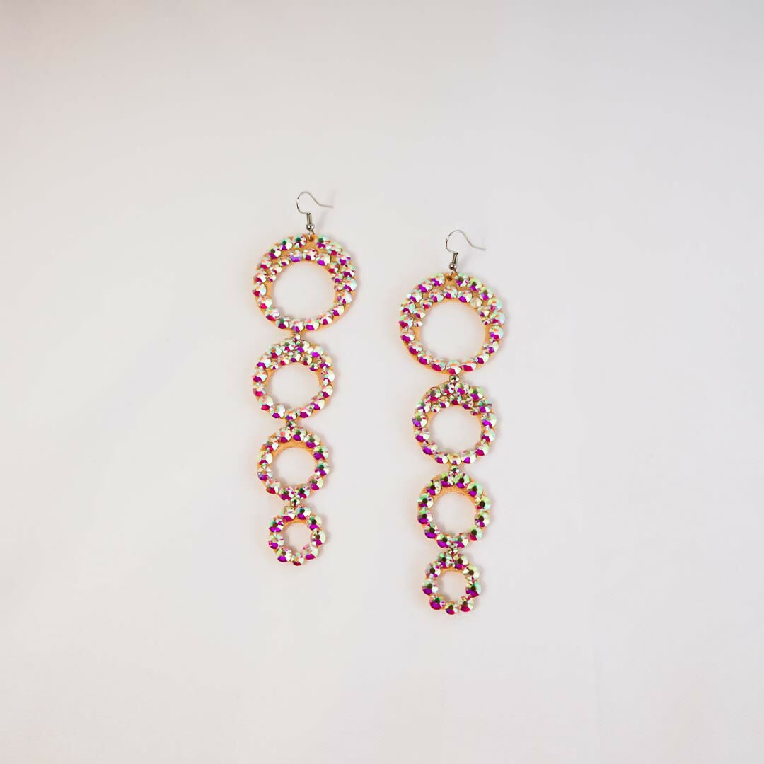 Stylish rhinestone earrings "Rachel"