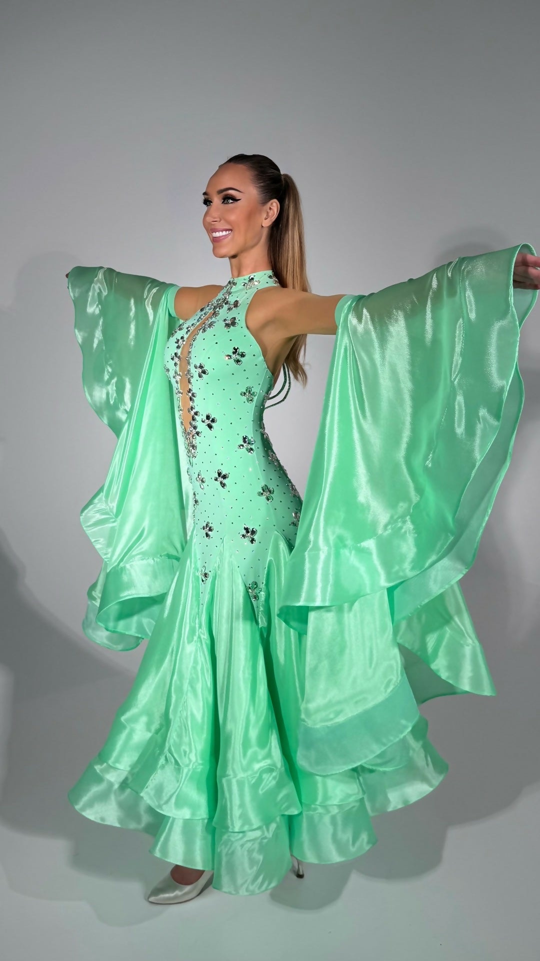 Light and shiny Ballroom dance dress