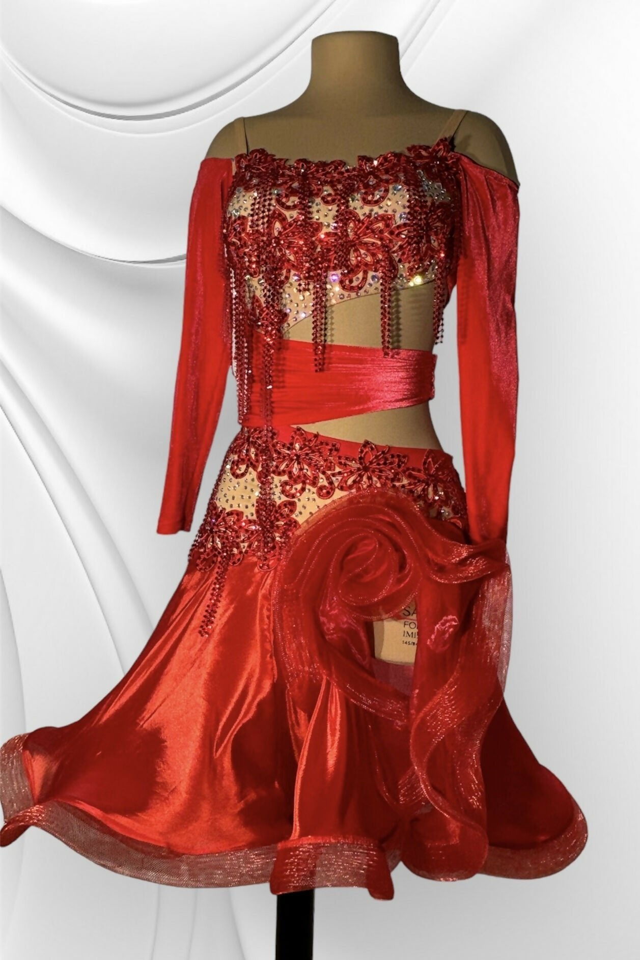 Red Velvet Latin Dress