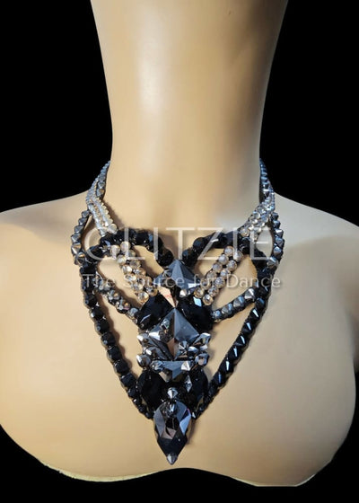 Ballroom dance jewelry set: necklace earrings. Accessories