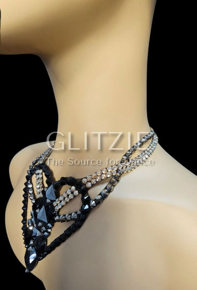 Ballroom dance jewelry set: necklace earrings. Accessories