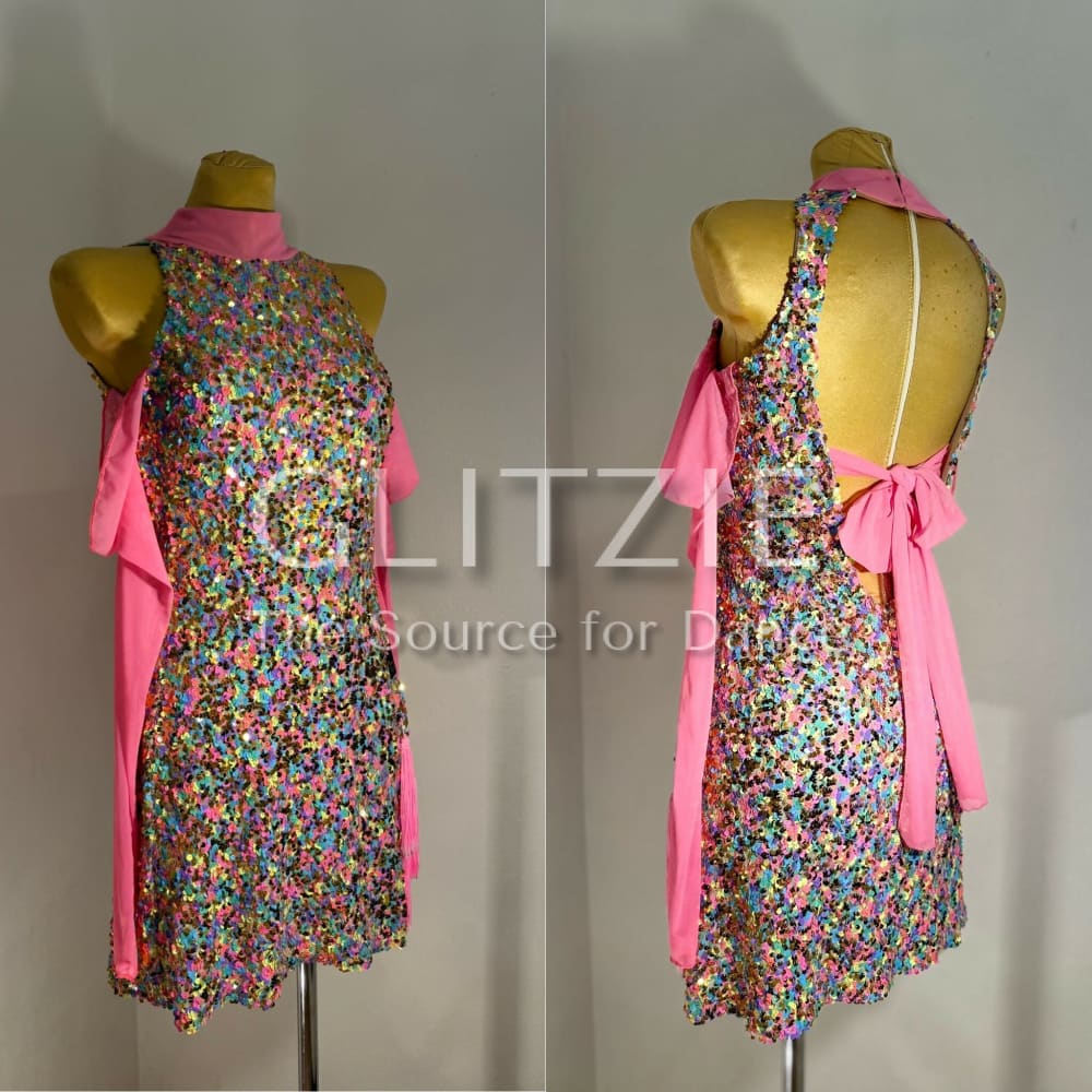 Brand new pink latin dress S Dancewear