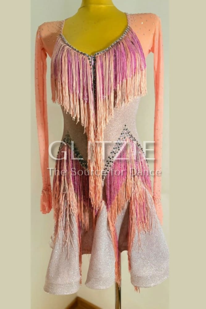 Brand new pink latin dress XS-S Dancewear