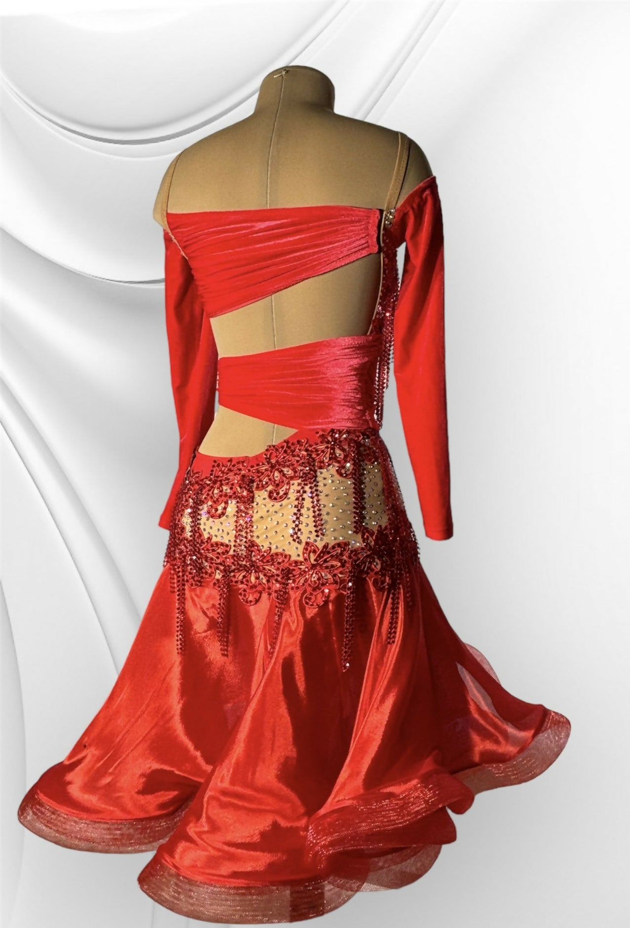 Red Velvet Latin Dress