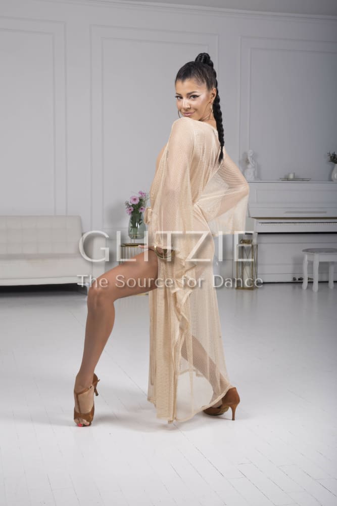 Cape Hully of gold mesh by Senga Dancewear Dancewear