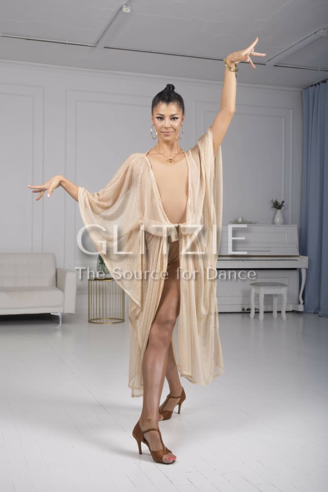 Cape Hully of gold mesh by Senga Dancewear Dancewear