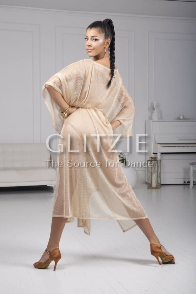 Cape Hully of gold mesh by Senga Dancewear Dancewear