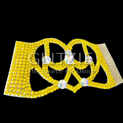 Crystals AB/Citrine Ballroom Dance Jewelry Set: Necklace Earrings Hair Piece Bracelets Accessories