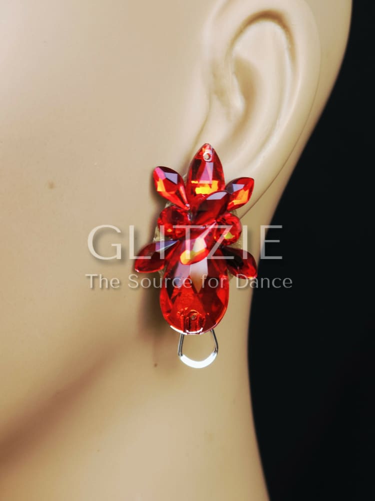 Crystals Lt. Siam Ballroom Dance Set Necklace Earrings: Hypoallergenic Handmade Jewelry. Accessories