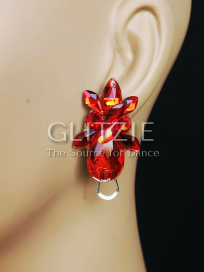 Crystals Lt. Siam Ballroom Dance Set Necklace Earrings: Hypoallergenic Handmade Jewelry. Accessories