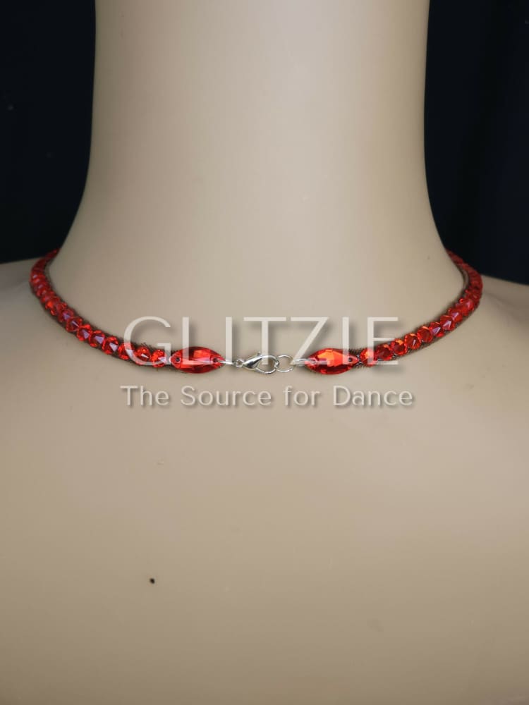 Crystals Lt. Siam Ballroom Dance Set Necklace Earrings: Hypoallergenic Handmade Jewelry. Accessories