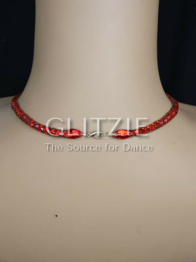 Crystals Lt. Siam Ballroom Dance Set Necklace Earrings: Hypoallergenic Handmade Jewelry. Accessories