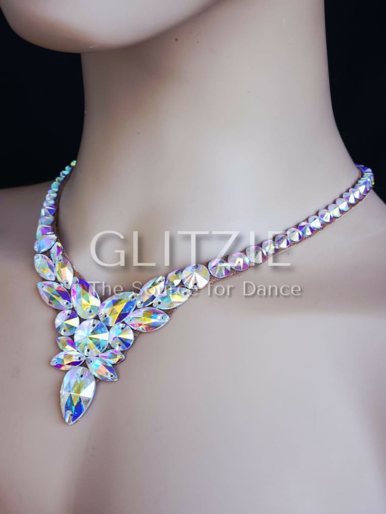 Crystals Rhinestones Hypoallergenic Jewelry Set: Earrings and Necklace. Accessories