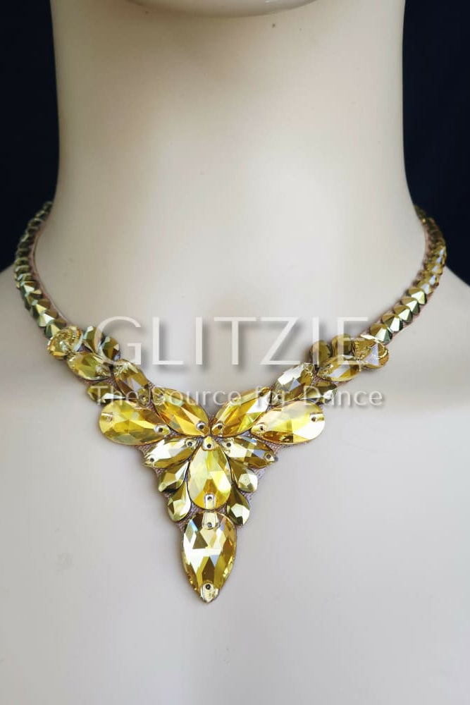 Crystals Rhinestones Hypoallergenic Jewelry Set: Earrings and Necklace. Accessories