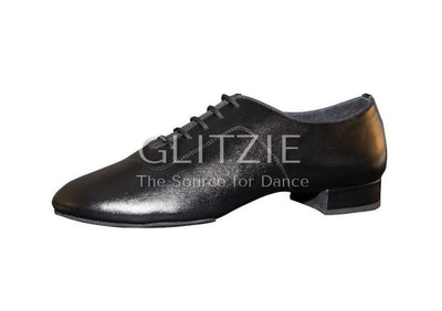 Fabio (118S) Black Leather w 2cm Heel Shoes