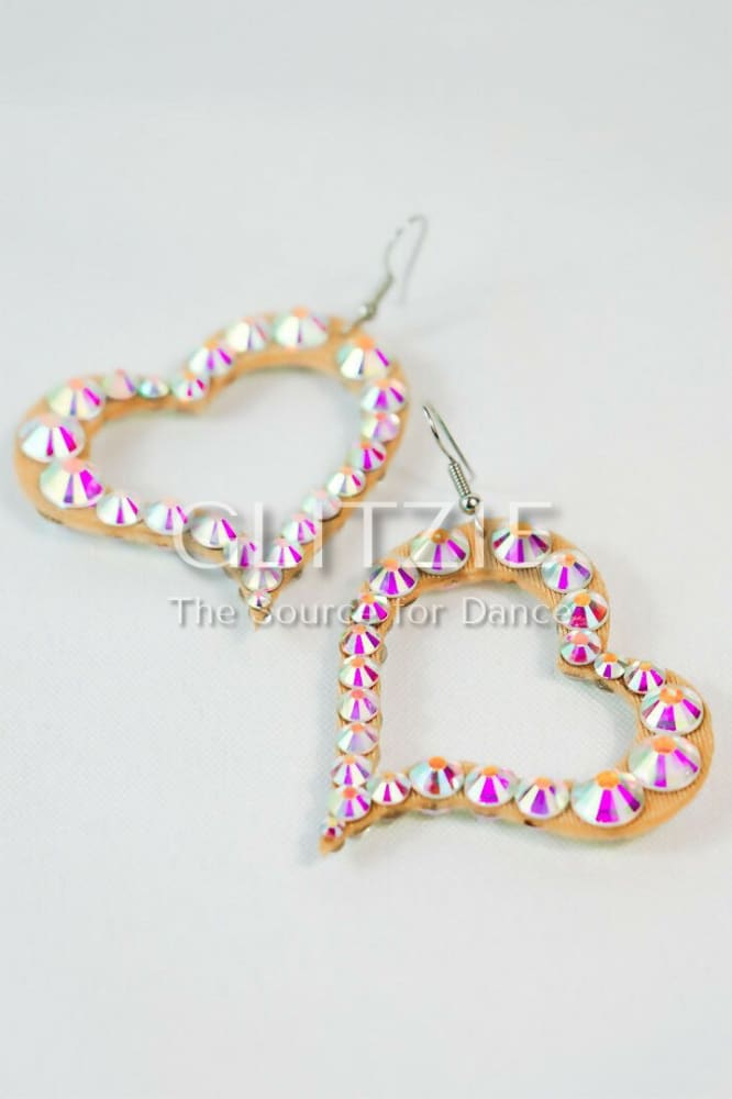 Heart rhinestone earrings Accessories