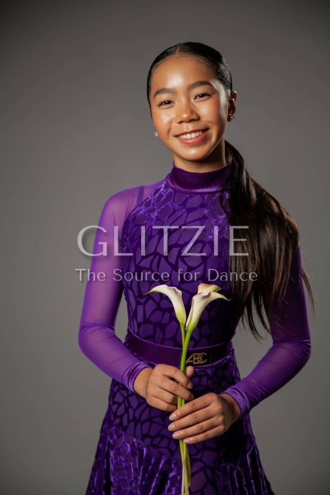 Juvenile Dress Amber in Purple color Purple / L Dancewear