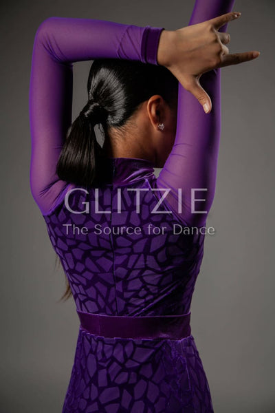 Juvenile Dress Amber in Purple color Purple / L Dancewear
