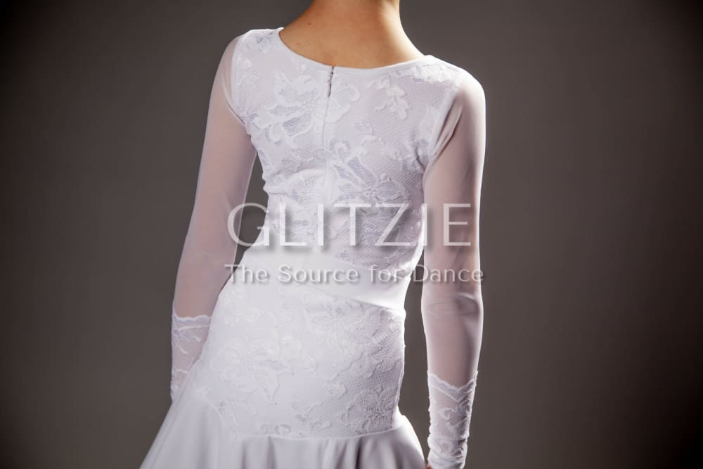 Juvenile dress Emily in white color - 3 piece set by ABC M Dancewear