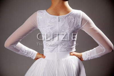 Juvenile dress Emily in white color - 3 piece set by ABC M Dancewear