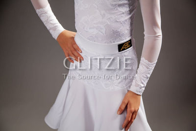 Juvenile dress Emily in white color - 3 piece set by ABC M Dancewear