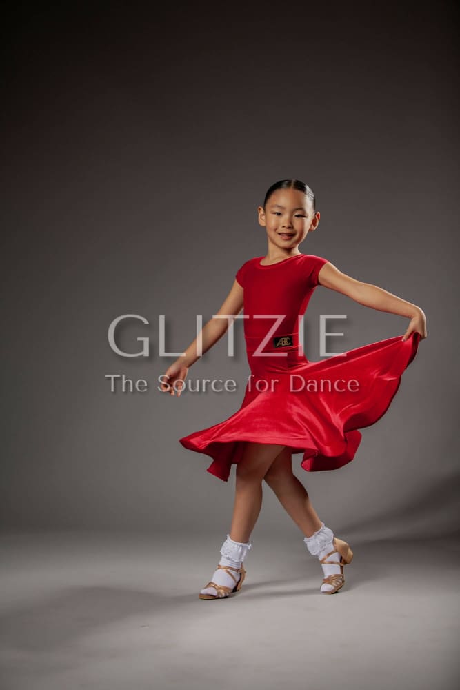 Juvenile Dress Julia by ABC Cherry Red / XS Dancewear