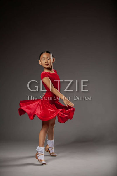 Juvenile Dress Julia by ABC Cherry Red / XS Dancewear