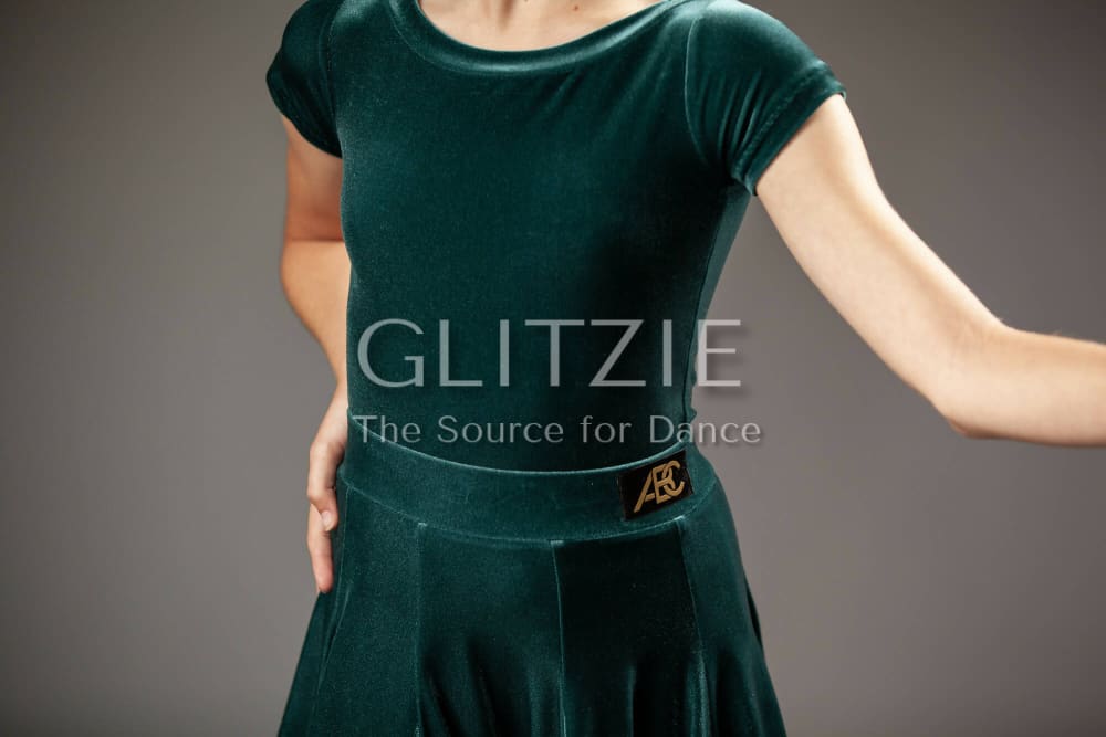 Juvenile Dress Julia in Forest Green color by ABC Forest Green / L Dancewear