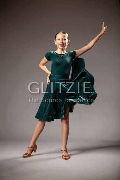 Juvenile Dress Julia in Forest Green color by ABC Forest Green / L Dancewear