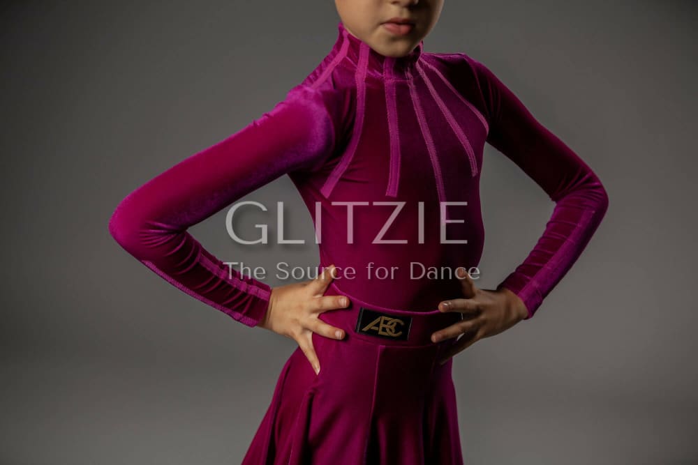 Juvenile Dress Nicole in Fuchsia Pink by ABC Fuchsia Pink / S Dancewear