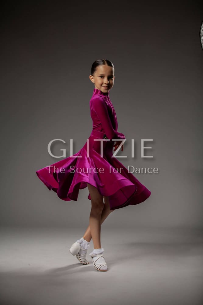 Juvenile Dress Nicole in Fuchsia Pink by ABC Fuchsia Pink / S Dancewear