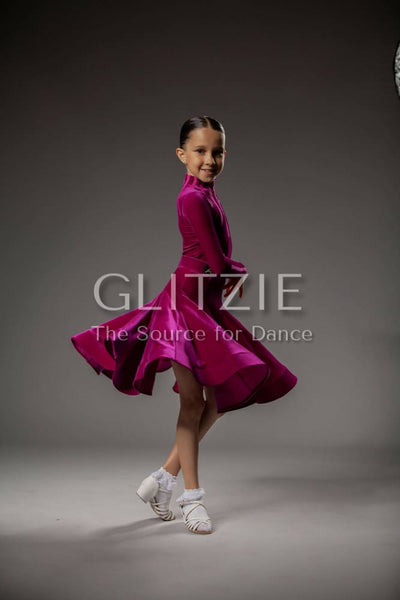 Juvenile Dress Nicole in Fuchsia Pink by ABC Fuchsia Pink / S Dancewear