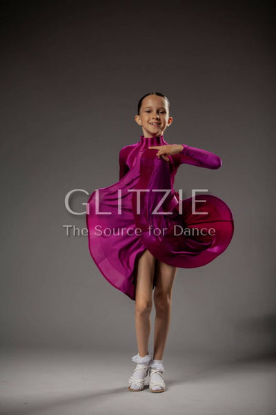 Juvenile Dress Nicole in Fuchsia Pink by ABC Fuchsia Pink / S Dancewear