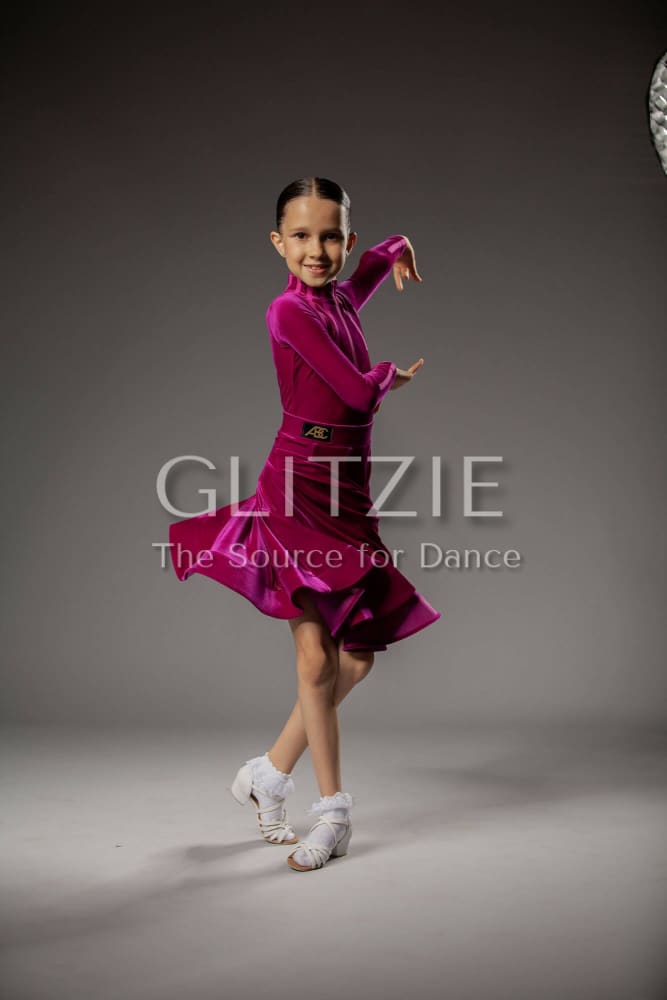 Juvenile Dress Nicole in Fuchsia Pink by ABC Fuchsia Pink / S Dancewear