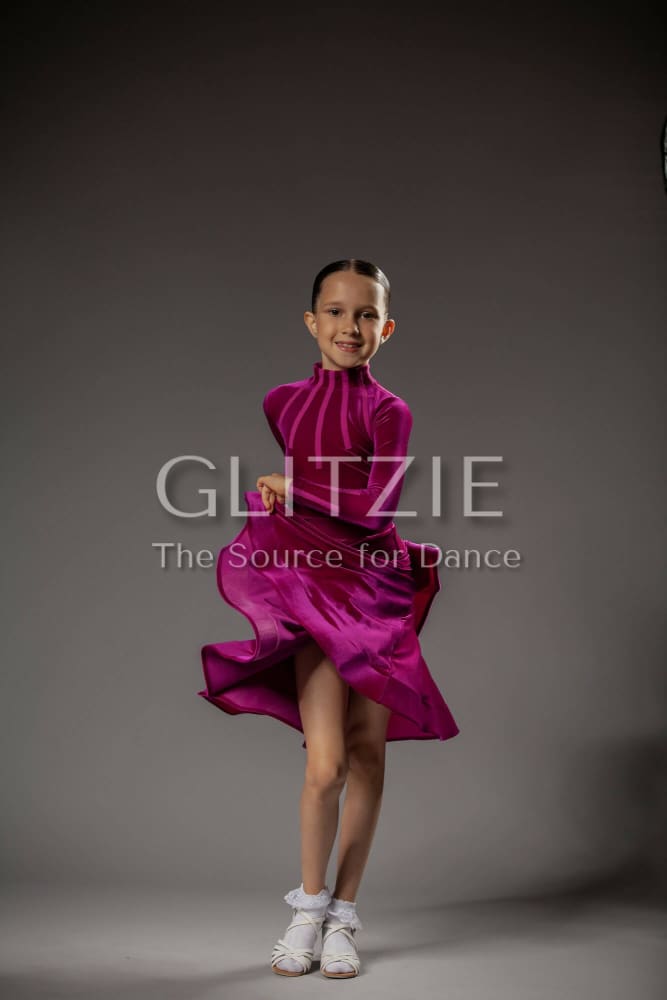 Juvenile Dress Nicole in Fuchsia Pink by ABC Fuchsia Pink / S Dancewear