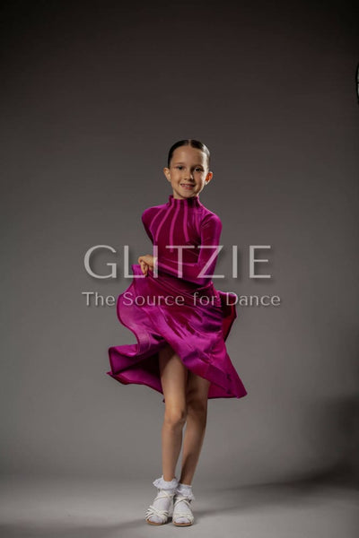 Juvenile Dress Nicole in Fuchsia Pink by ABC Fuchsia Pink / S Dancewear