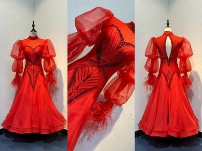 Red ballroom dress