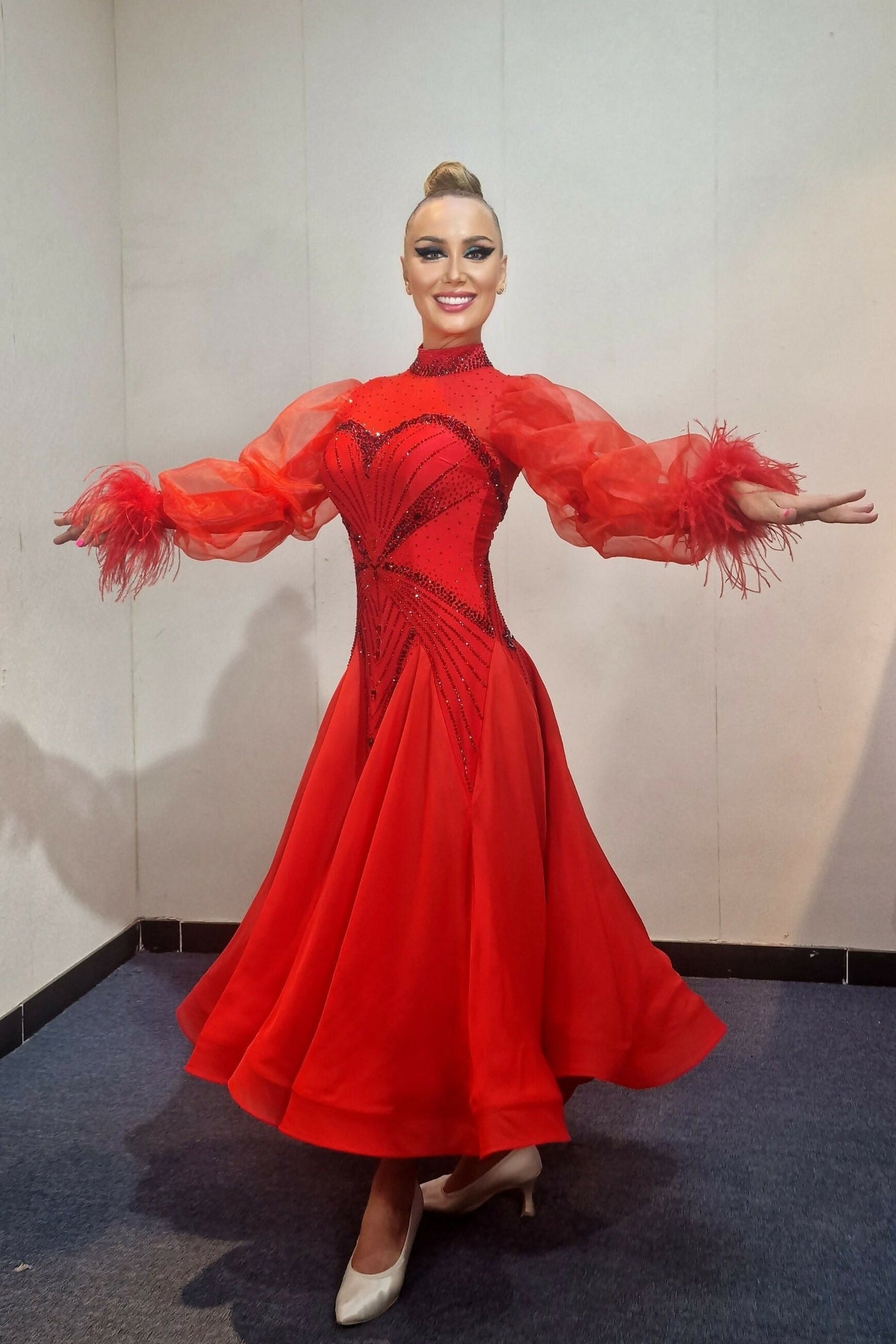 Red ballroom dress