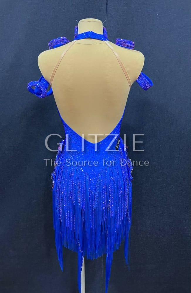 New Latina dress_The Cobalt with Purple №1 S Dancewear