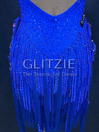 New Latina dress_The Cobalt with Purple №1 S Dancewear