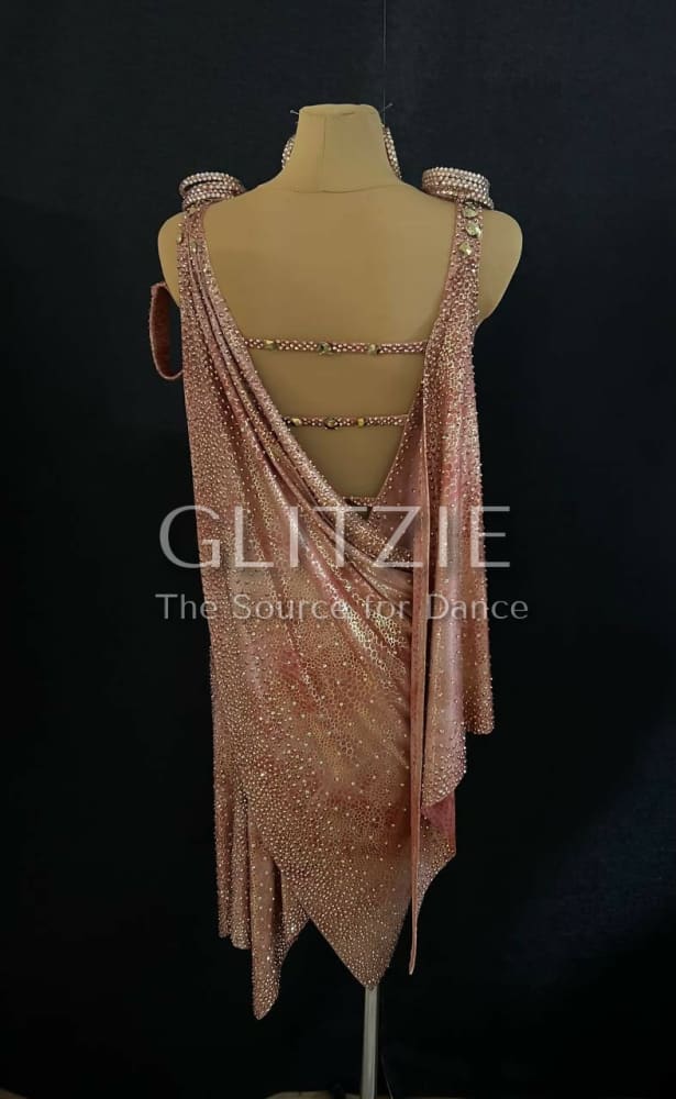 New Latina dress_ The Golden Rose S-M Dancewear