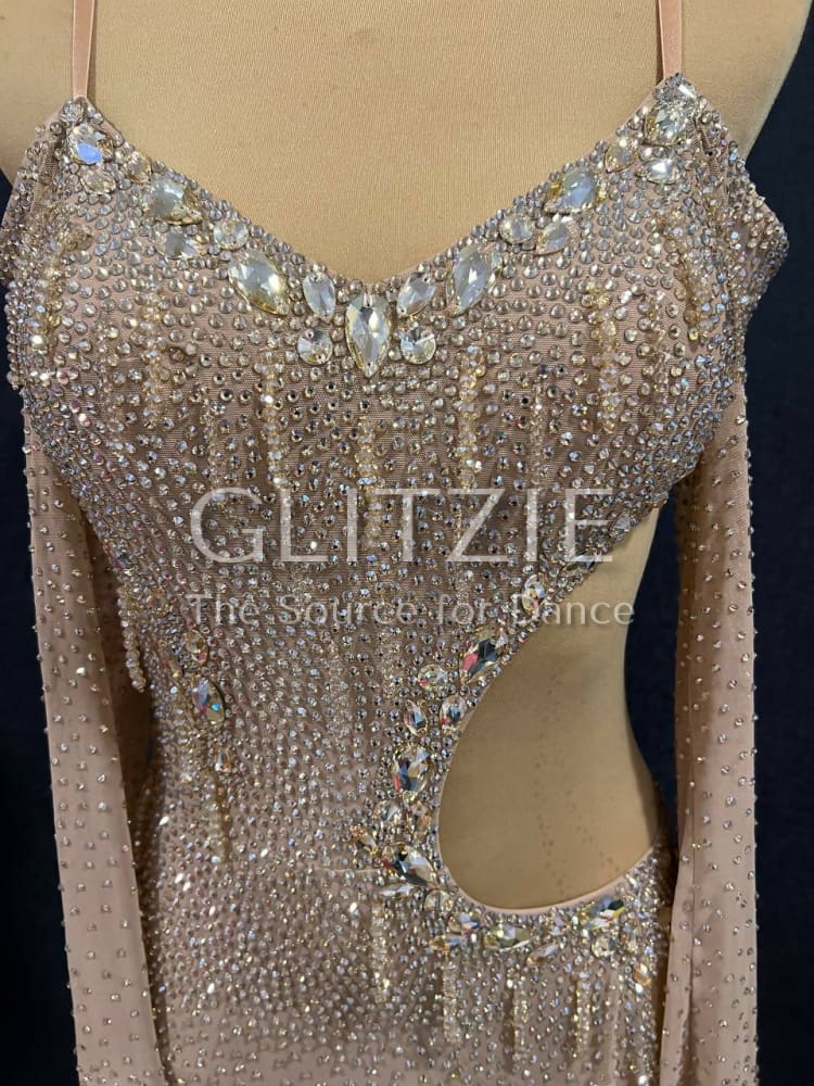 New Latina dress_The Nude Champagne S-M Dancewear