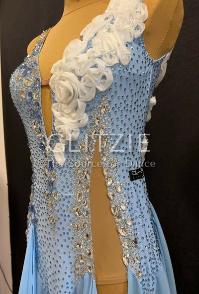 New Smooth ballroom dress_ The Dream Flowers №2 M Dancewear