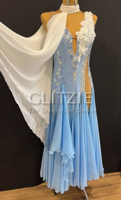 New Smooth ballroom dress_ The Dream Flowers №2 M Dancewear